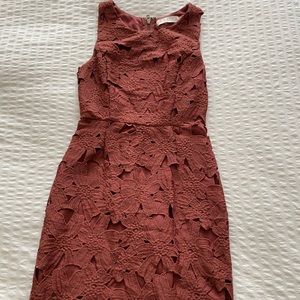 ASTR LACE DRESS BURGUNDY